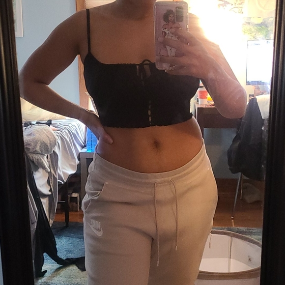 Urban Outfitters Black Milk Maid Crop Top  ~NWT - Picture 1 of 4